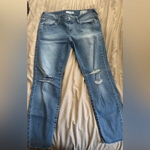 Classic Blue Distressed Women's Jeans